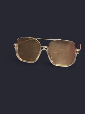 Clear Frame Pink-Tinted Women's Sunglasses